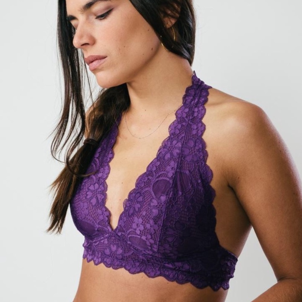 Free People Lace Halter Bralette